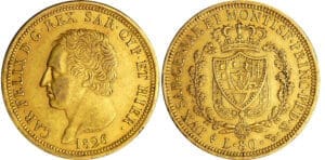 Italie - Carlo Felice (1821-1831) - 80 lire 1826 (Turin)
