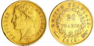 Napoléon 1er (1804-1814) - 20 francs revers empire 1813 (Utrecht)