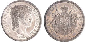 Italie - Royaume de Naples et des deux Siciles - Joachim Murat - 5 lire 1813