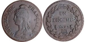 Directoire (1795-1799) - 1 décime Dupré - grand module An 7 BB (Strasbourg)