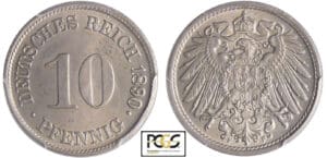 Allemagne - 10 pfennig 1890 F (Sttutgart)