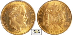 Napoléon III (1852-1870) - 50 francs tête laurée 1866 A (Paris)