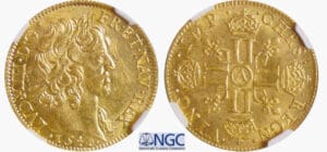 Louis XIII (1610-1643) - Louis d’or à la mèche courte - 1641 / 40 A (Paris)