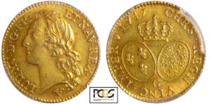 Louis XV (1715-1774) - Louis d’or au bandeau 1747 G (Poitiers)