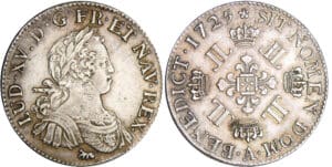 Louis XV (1715-1774) - ½ écu aux huit L - 1725 A (Paris)