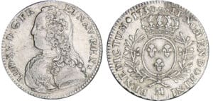Louis XV (1715-1774) - ½ écu aux branches d’olivier - 1730 M (Toulouse)