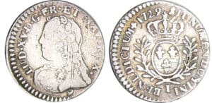Louis XV (1715-1774) - 1/20 d'écu aux branches d’olivier - 1729 I (Limoges)