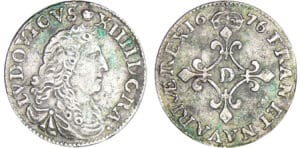 Louis XIV (1643-1715) - 4 sols dits « des traitants » - 1676 D (Lyon)