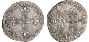 Henri IV (1589-1610) - Quart d'écu de Navarre - 1589 (Saint-Palais )