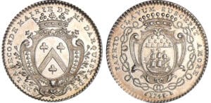 Jeton - Bretagne - Nantes (mairie de), René Darquistade, maire, 1743