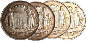 Jeton - Lot de 4 jetons - Caisse d'épargne de Nantes 1921