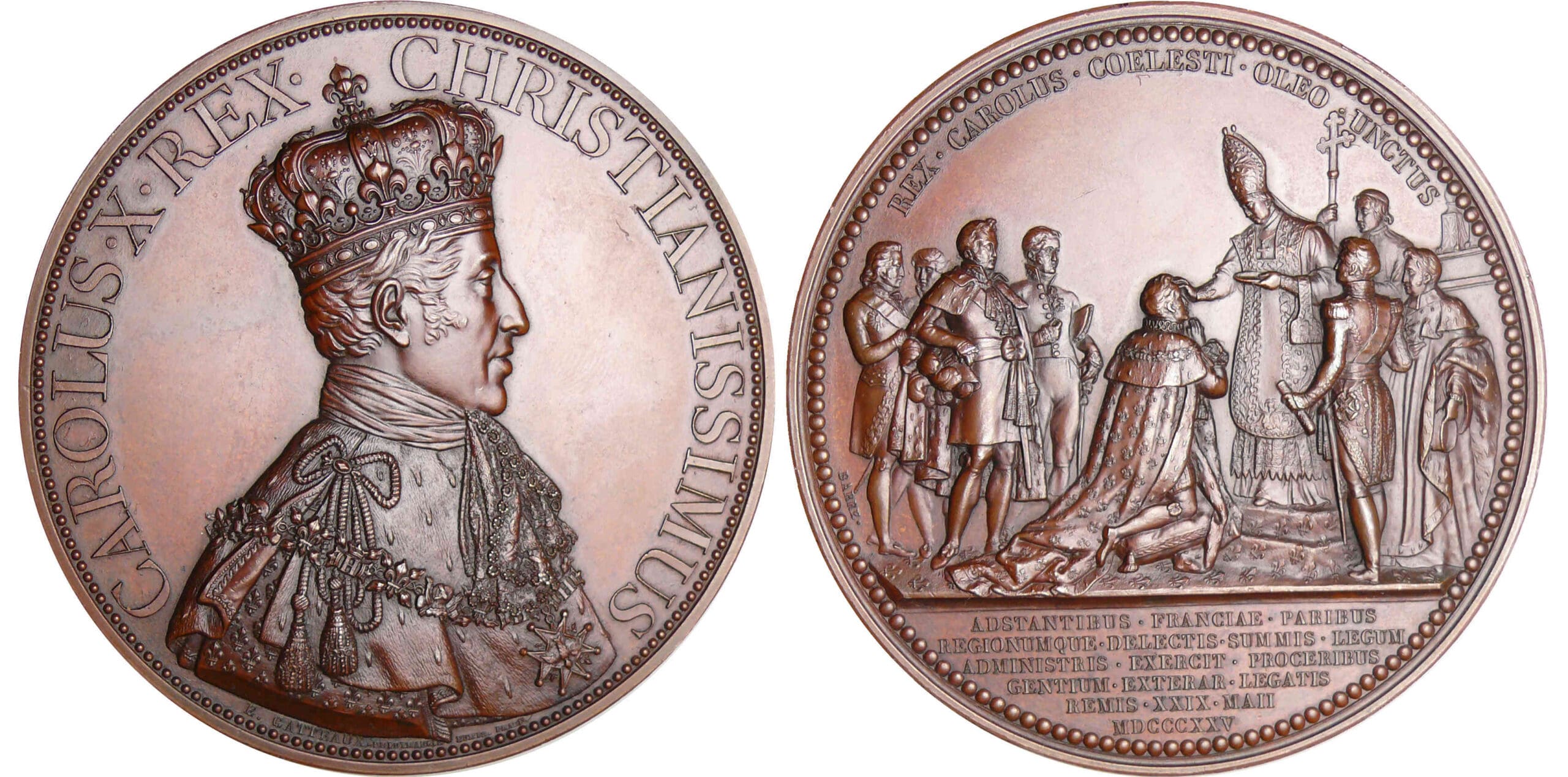 Charles X (1824-1830) - Médaille - Sacre à Reims 1825 Paris Charles X (1824-1830) - Médaille - Sacre à Reims 1825 Paris