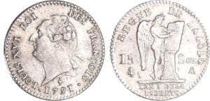 Constitution (1791-1792) - 15 sols type FRANCOIS 1791 A (Paris)
