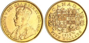 Canada - George V (1910-1936) - 5 dollars 1913