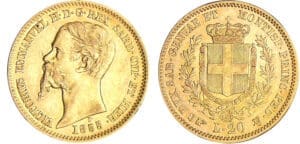 Italie - Vittorio Emanuele II (1849-1861) - 20 lire 1855 (Turin)