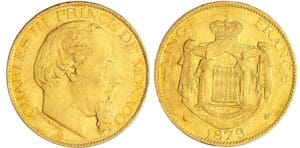 Monaco - Charles III (1856-1889) - 20 francs 1879 A (Paris)