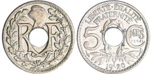 Troisième République (1871-1940) - 5 centimes Lindauer Petit module 1920 essai