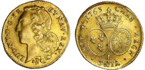 Louis XV (1715-1774) - Double louis d’or au bandeau - 1763 L (Bayonne)