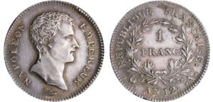 Napoléon 1er (1804-1814) - 1 franc An 12 A (Paris)