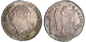 Constitution (1791-1792) - Ecu de 6 livres type FRANCOIS 1792 R (Orléans)