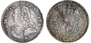 Louis XV (1715-1774) - 1/10 d'écu aux branches d’olivier - 1730 N (Montpellier)