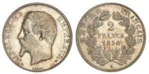2 francs Napoléon III tête nue 1856 A (Paris)