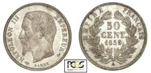 Napoléon III (1852-1870) - 50 centimes tête nue 1859 A (Paris)