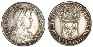 Louis XIV - Demi-écu à la mèche longue 1652 B (Rouen)