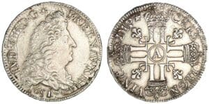 Louis XIV - Demi-écu 8 L 1er type 1691 A (Paris)