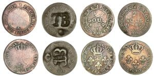 Colonie - Lot de 4 monnaies de billon