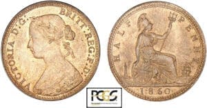 Angleterre - Victoria - Halfpenny 1860