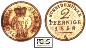 Allemagne - Schaumburg-Lippe - 2 pfennig 1858 A