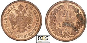 Autriche - 4 kreuzer 1860 A