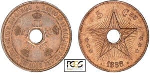 Congo Belge - Léopold II - 5 centimes 1888/7