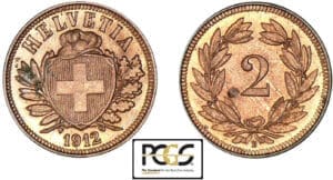 Suisse - 2 centimes 1912