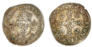 Henri II - Douzain aux croissants 1549 D (Lyon)