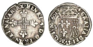 Henri IV - Huitième d'écu de Navarre 1601 (Saint-Palais )