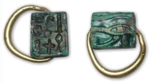 Egypte - Cache en or et stéatite orné de 7 hiéroglyphes Ie mill. av. J.-C.