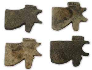 Egypte - 4 Œil d'Oudjat en pierre Ie mill. av. J.-C.