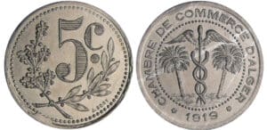 Algérie - Chambre du commerce d'Alger - 5 centimes 1919