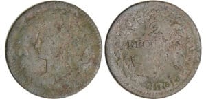 Directoire (1795-1799) - 1 décime Dupré - surfrappe du 2 décimes An ? A (Paris)