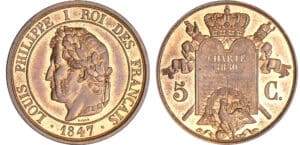 Louis-Philippe Ier (1830-1848) - 5 centimes 1847 Essai