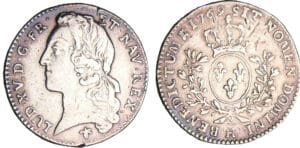 Louis XV (1715-1774) - 1/5 d'écu au bandeau - 1769 H (La Rochelle)