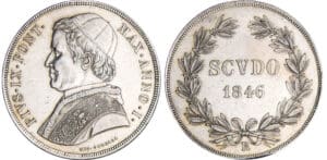 Italie - Etat papal - Pie IX (1846-1866) - Scudo 1846 An I (Rome)