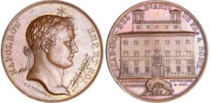 Napoléon 1er - Médaille - Académie des beaux arts de France à Rome 1808