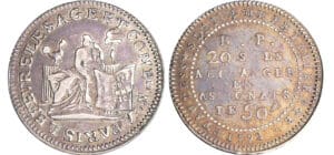 Constitution (1791-1792) - 20 sols de Lefèvre Lesage et Cie - 1792 / AN 4