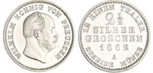 Allemagne - Wilhelm I (1861-1888) - 2 1/2 silbergroschen 1862 A