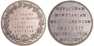 Italie - Milan - Visite de la monnaie par l'empereur autrichien 1816