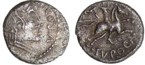 Narbonnaise - Denier au cavalier (vallée du Rhône) (100 av. J.-C.)