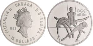 Canada - 100ème anniversaire des JO - 15 dollars 1992 argent